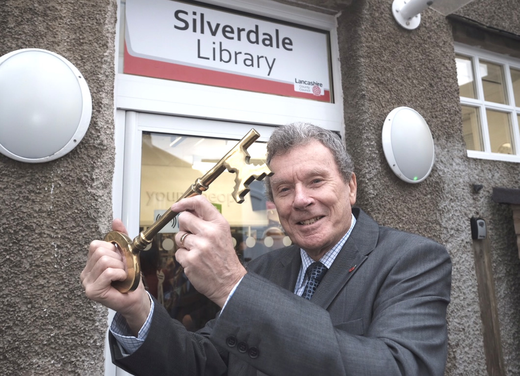 Pictured outside Silverdale Library in 2017