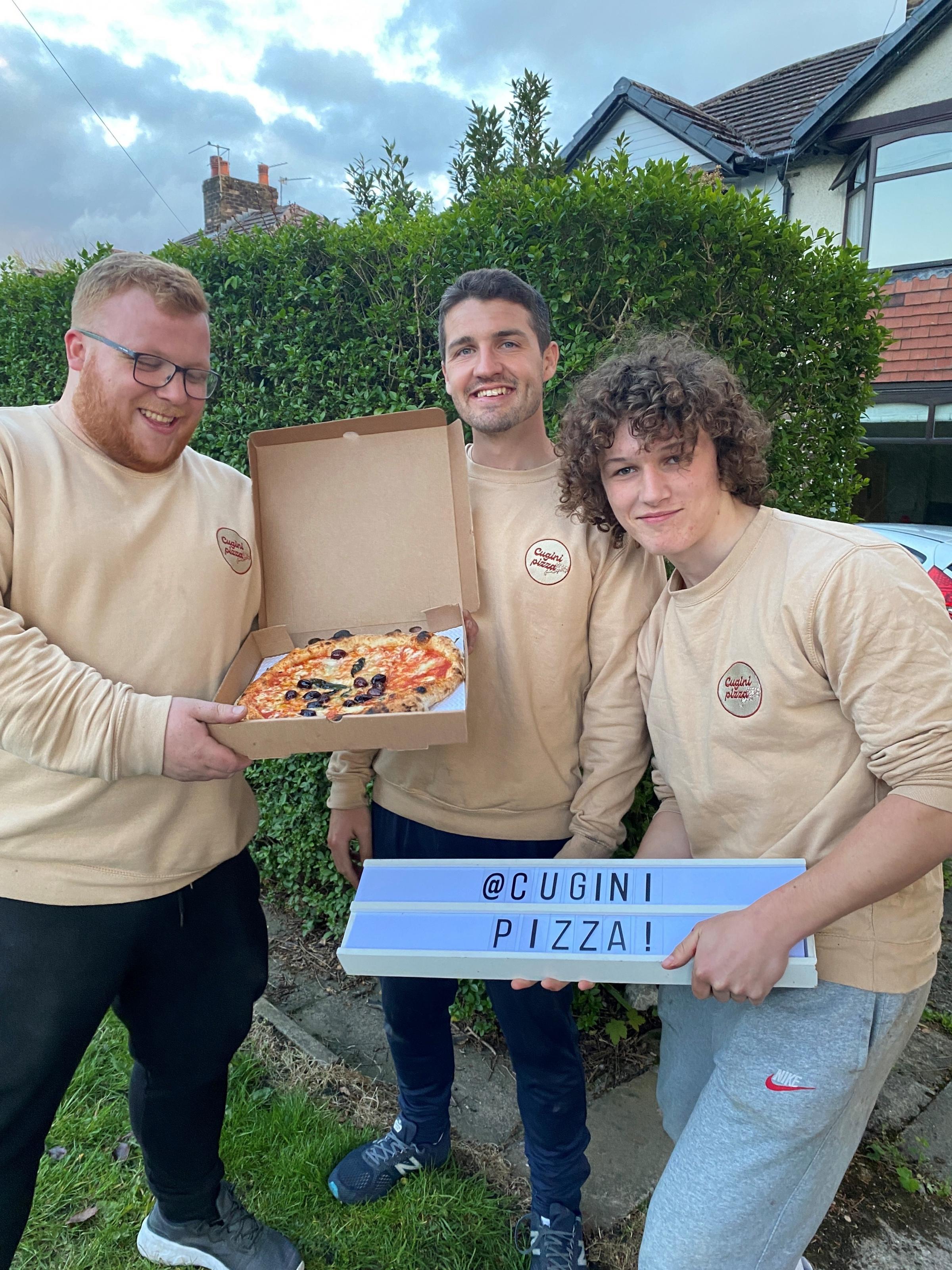 Callum Tombs, Connor Close and Dino Clark in Bolton.