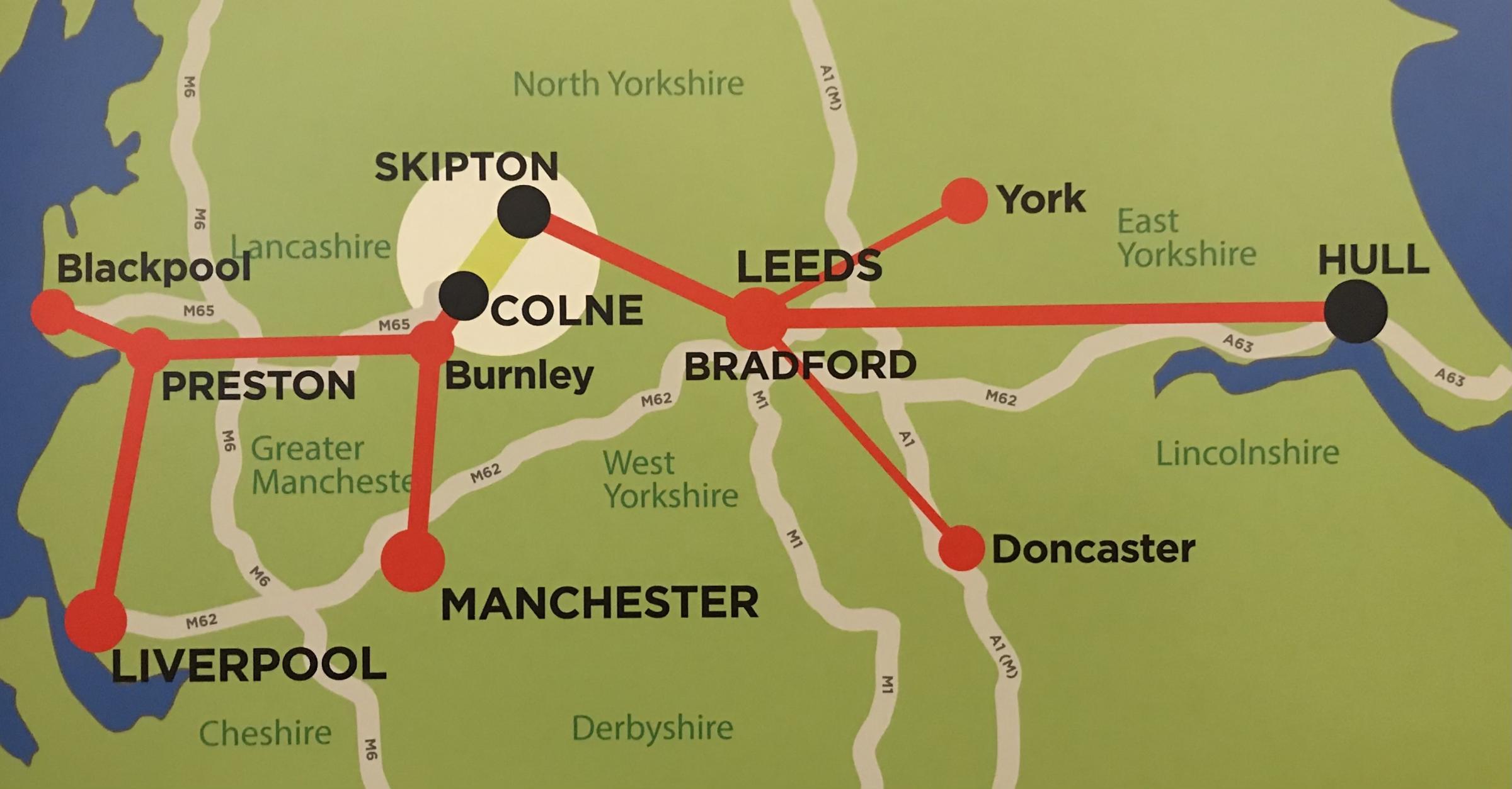 Image of trans-Pennine rail network