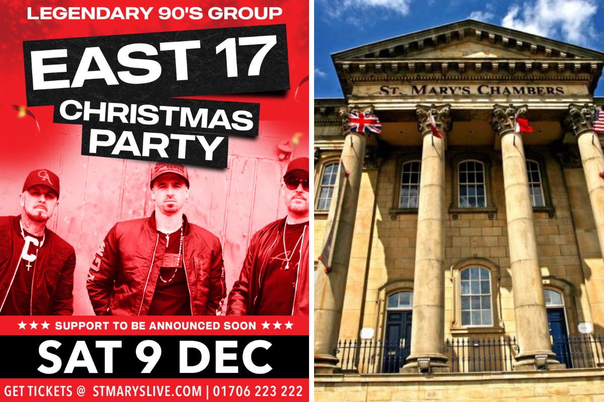 East 17 performing greatest hits at this East Lancs Christmas party