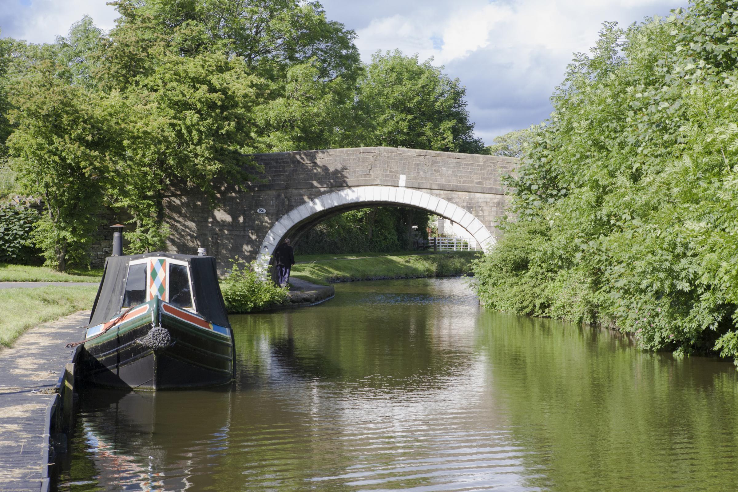 The Leeds and Liverpool Canal as it passes through Barnoldswick