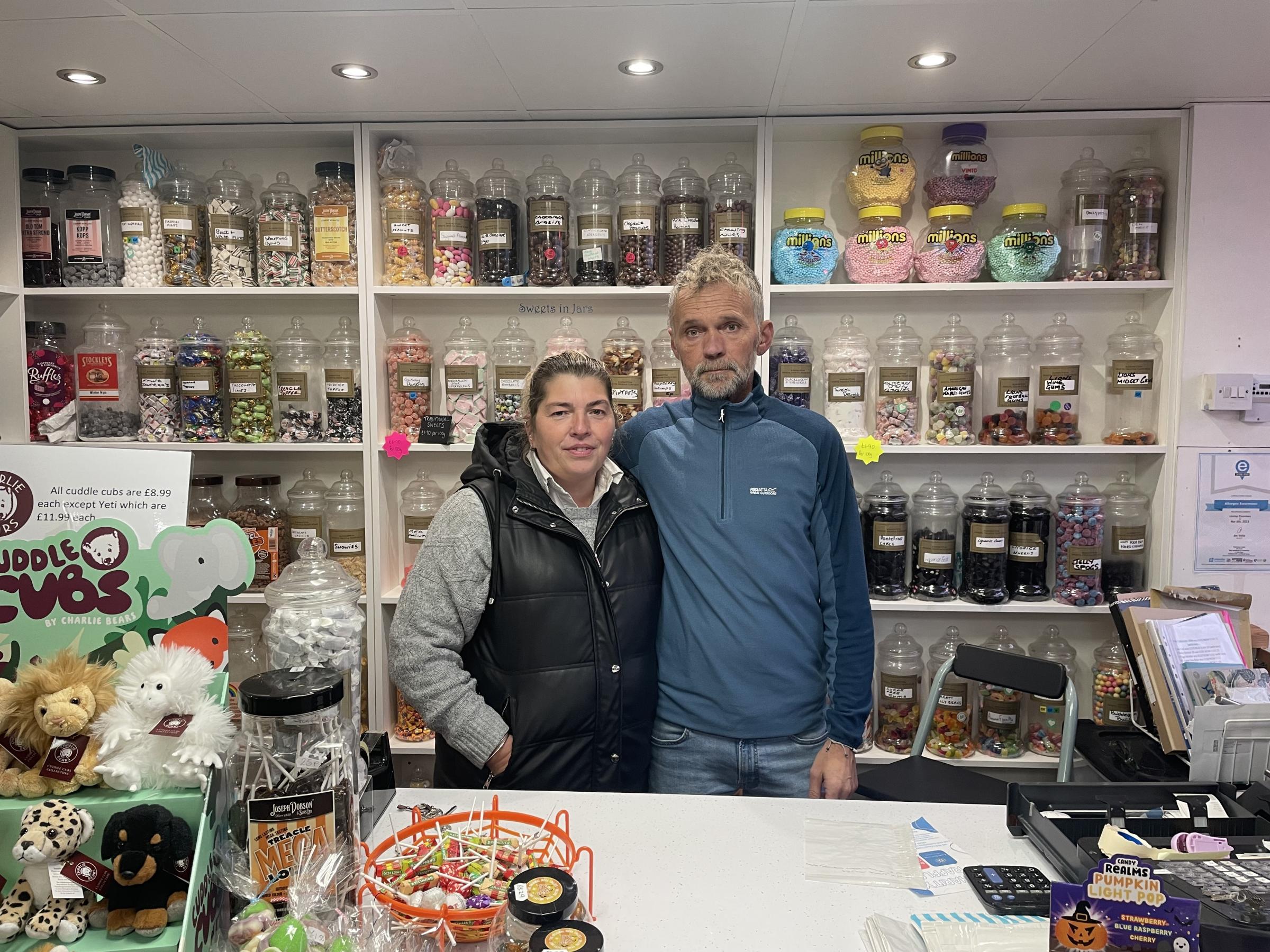 Louise and Stephen Coombes of Traditional Sweets and Gifts of Ramsbottom